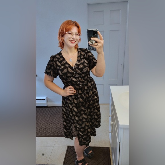 Disturbia Mortmoth Short Sleeve Midi Dress US 8 / UK 12 - Picture 11 of 11